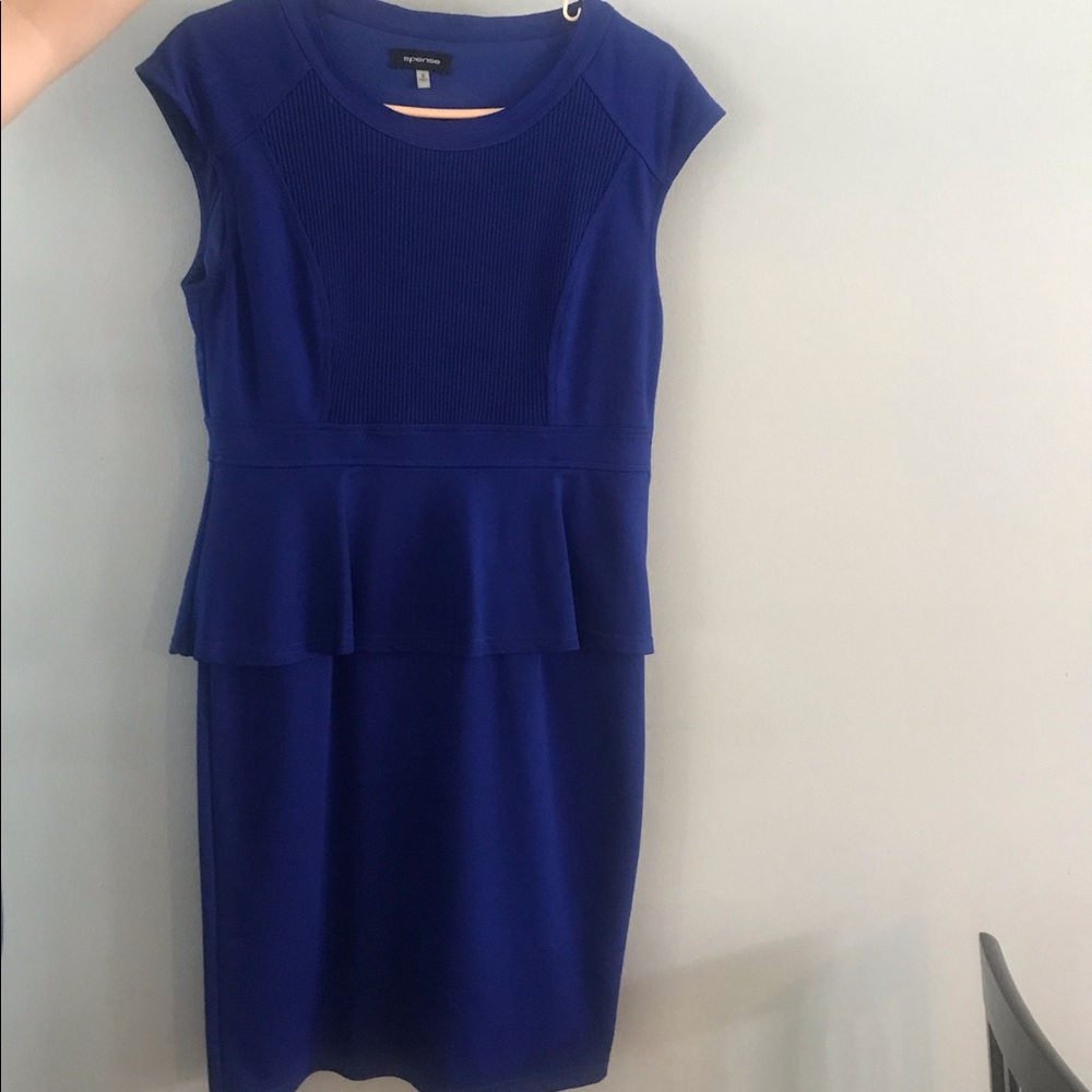 Peplum royal blue dress sz 6